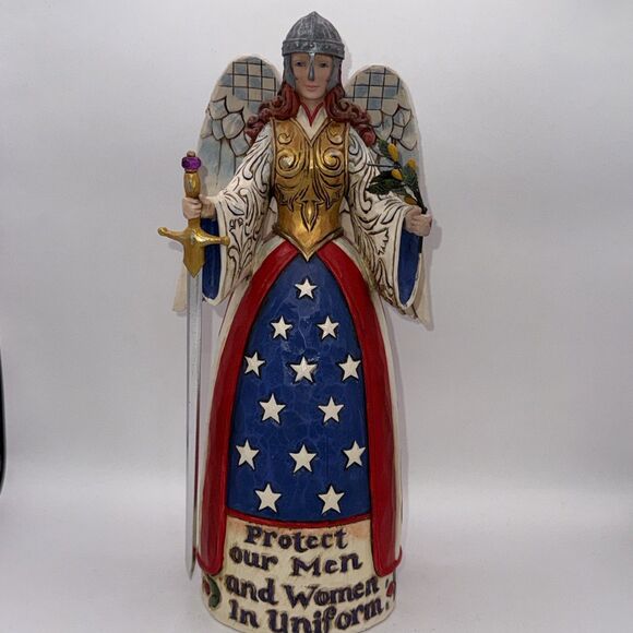 Jim Shore Military Warrior Angel Rare 2007 Protect Those Who Sacrifice & Serve - Picture 1 of 9